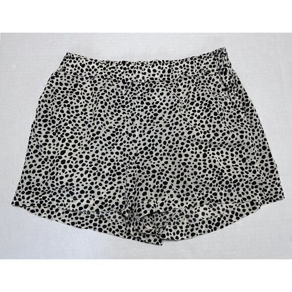 Aries Women’s Shorts Beige Black Blobs - Size‎ Small 100% Modal - Picture 1 of 7